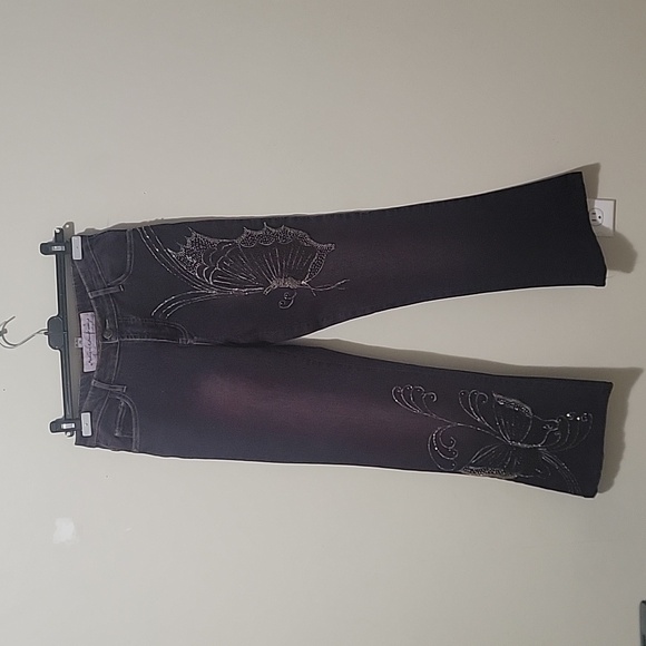 VINTAGE MCRD Michael R Dan Jeans Purple  faded and detailed beaded design size28 - Picture 3 of 11